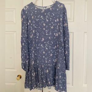 Aritzia Blue Floral Dress